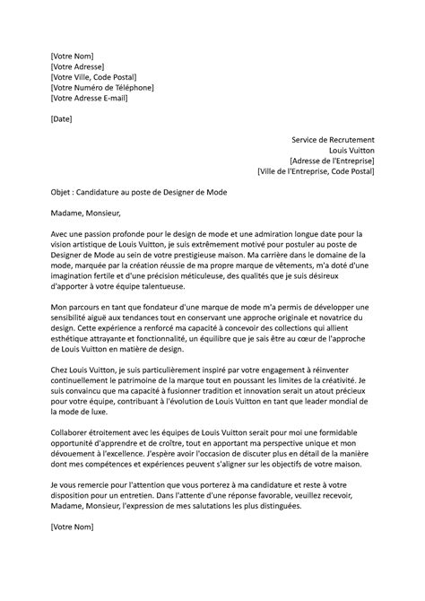 lettre de motivation pour usine louis vuitton